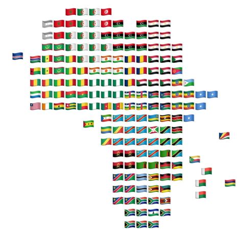 africa emoji flag map